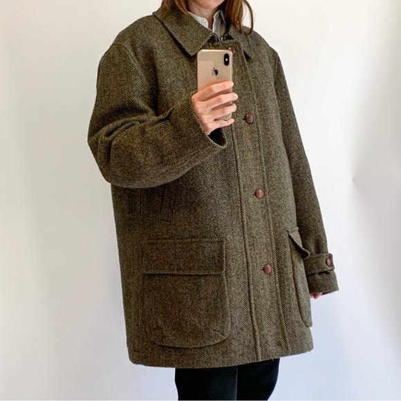 Vintage Other - ❌SOLD❌ Vintage Harris Tweed 100% Wool Quilted Winter Jacket made for Ogilvy